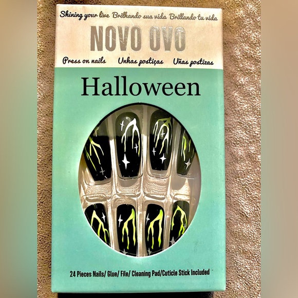 NIB PRESS ON NAILS - Halloween - Novo Ovo Bndl:3 boxes:$8. 1-Blk&Grn/2 bxs Same - Picture 9 of 13